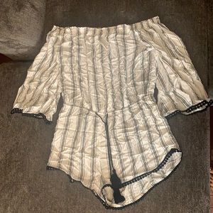 Women’s size large striped romper